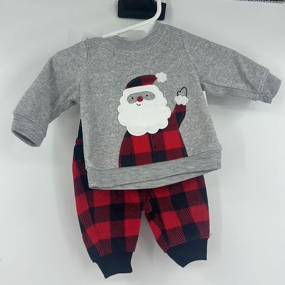 Just One You by CARTERS NWT Santa 2 ok Bundle Sz Newborn - Picture 2 of 13